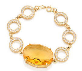 Pulseira Ana Hickmann com cristal amarelo