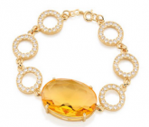 Pulseira Ana Hickmann com cristal amarelo